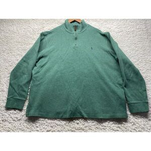 Polo Ralph Lauren Quarter Zip Long Sleeve Men's XL Green Pullover GUC